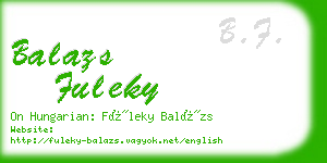 balazs fuleky business card